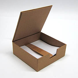 Zettelbox Karton 11x10,5x4cm inkl. Klappdeckel